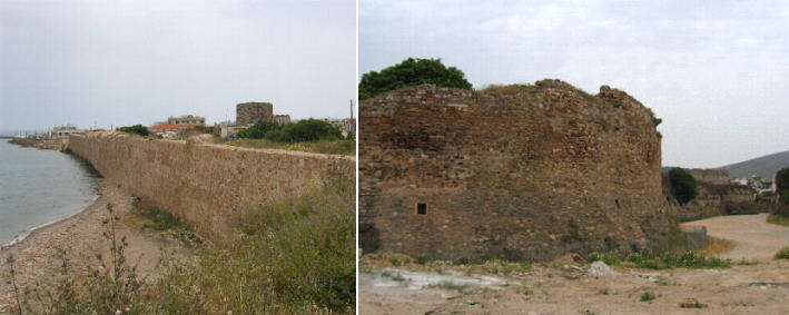 Maritime walls and tower at the north eastern corner