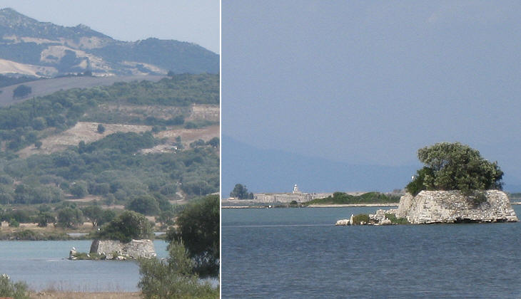 Fortified islet in the centre of the lagoon