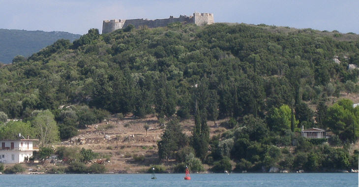 Ottoman fortress opposite the southern entrance of the lagoon