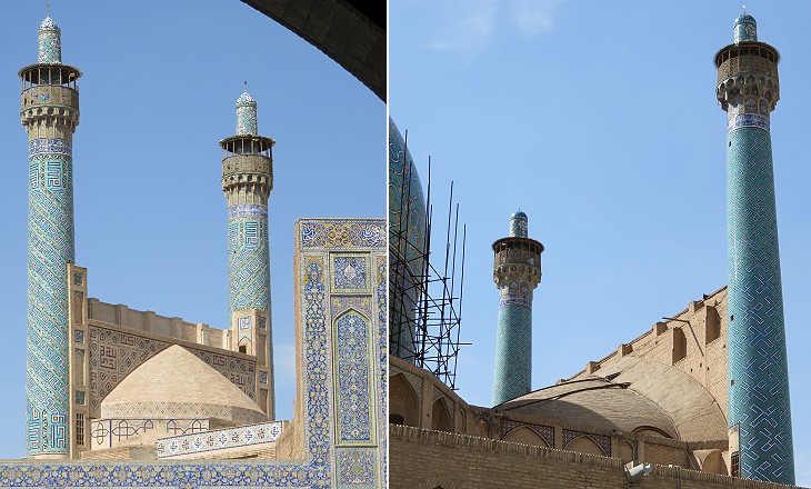 Shah Abbas Mosque - Minarets of the portal and of the mosque