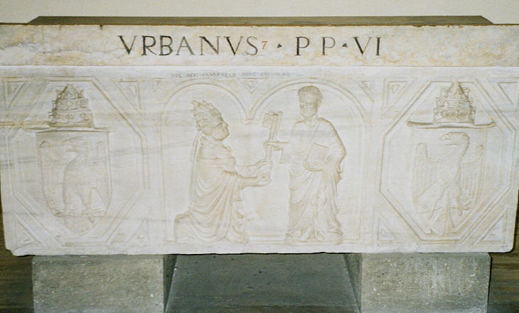 Tomb of Pope Urban VI in the Vatican Grottoes