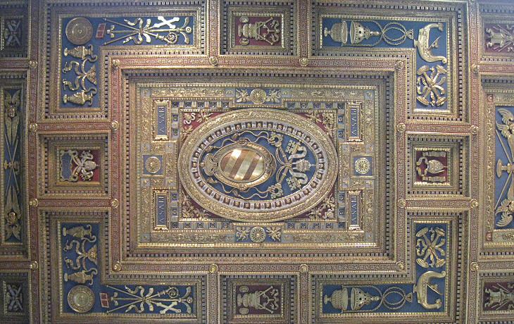 Mosaics and ceiling
